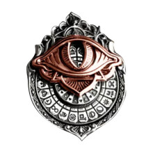 All-Seeing Eye-kortvedhæng, mystisk spådomssmykke håndlavet til spirituel vejledning, skæbneindsigt, halskæde med glat rotation tilbehør til