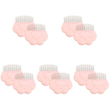 10Pcs Pet Grooming Comb Pink Cat Brush Durable ABS Stainless Steel