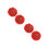 4Pcs Red Crystal Brooch Buttons Sew-on Loop Buttons for Elegant Decor 1