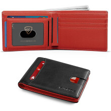Wallet for Men Slim 11 Credit Card Holder Slots Leather RFID Blocking Small Thin Men's Wallet Bifold Minimalist Front Pocket Large Capacity Box