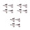 3 Count Zinc Alloy Glass Clip Shelf Clips Panel Mounting Hardware 1