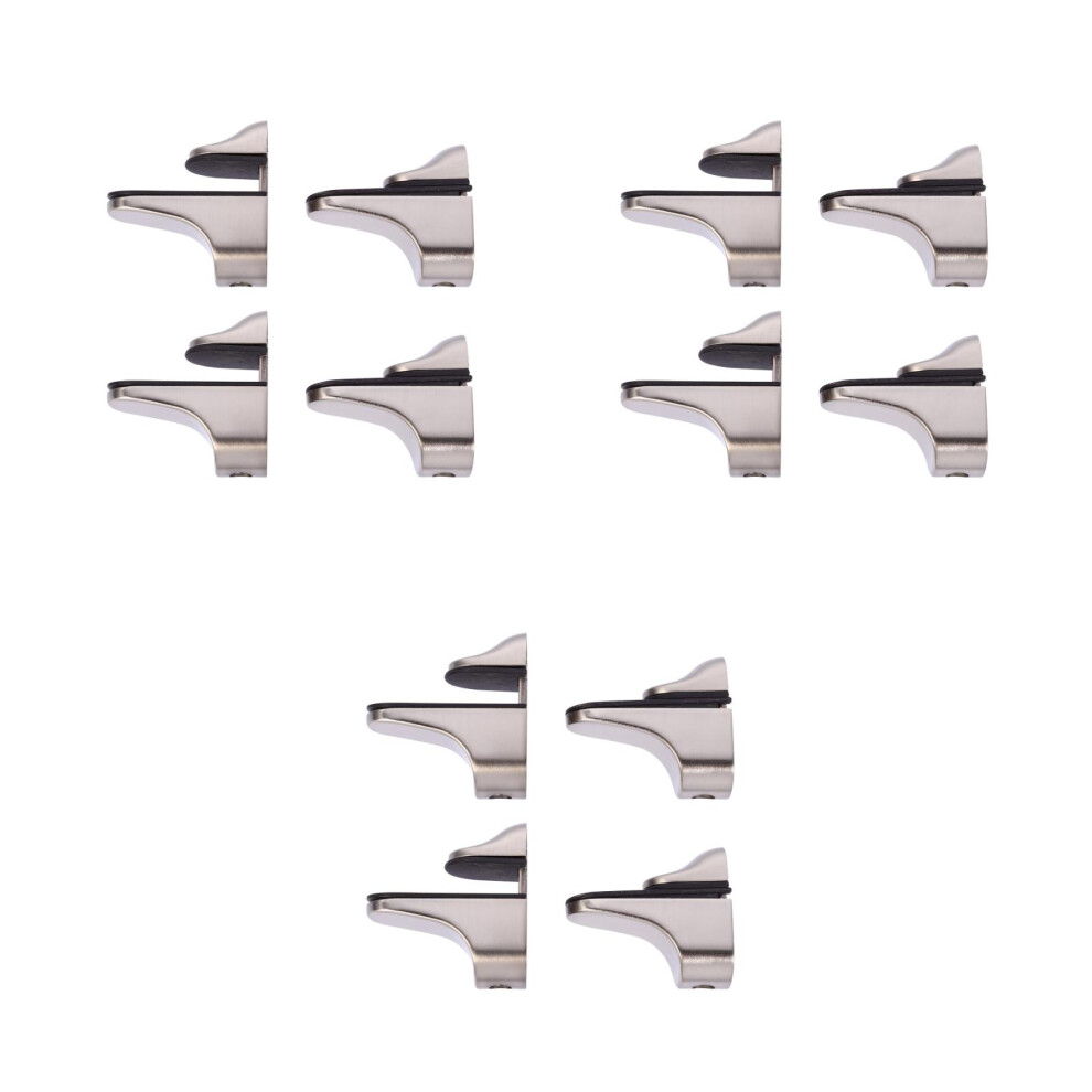 3 Count Zinc Alloy Glass Clip Shelf Clips Panel Mounting Hardware 3703969150799