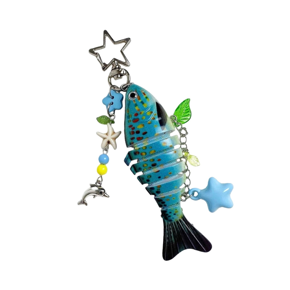 Fish-Shaped Antique-Inspired Phone Charm Lanyard With Star 962029012894