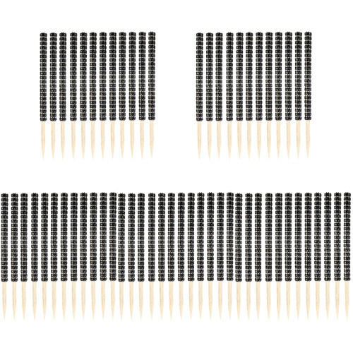 60Pièces Bâtonnets Brillants Bois Usage Couleurs Variées