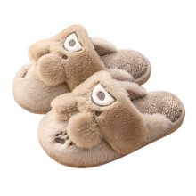 AWZXDE Comfortable Animal Themed Indoor Cute Slippers For Kids Girls With Sole Winter Shoes Soft Warm Pile Lined Home Footwear