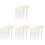 4Sets White Blending and Eye Brushes Makeup Tools for Women 1