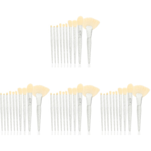 4Sets White Blending and Eye Brushes Makeup Tools for Women