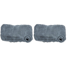 2Pcs Garden Dog Memorial Stones Durable Resin Pet Grave Markers Grey