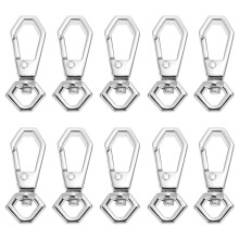 60Pcs Silver Bag Buckles Metal Connecting Clasps for Luggage Straps