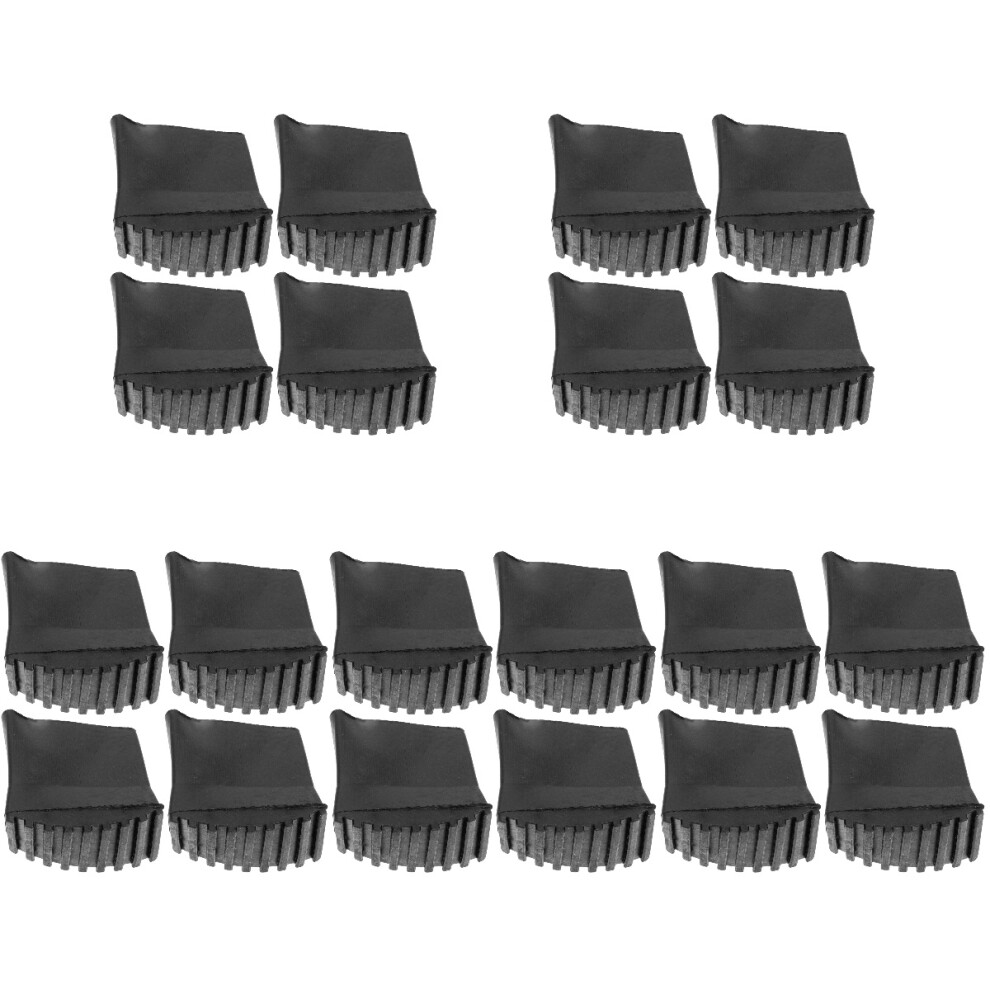 20Pcs Black Rubber Ladder Feet Covers Anti-Slip Floor Pads Home Use 3711121939502