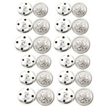 90Pcs Copper Silver Buttons All-Match Retro Style Clothes Fasteners