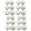 90Pcs Copper Silver Buttons All-Match Retro Style Clothes Fasteners 1