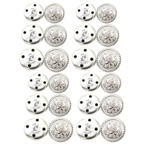 90Pcs Copper Silver Buttons All-Match Retro Style Clothes Fasteners