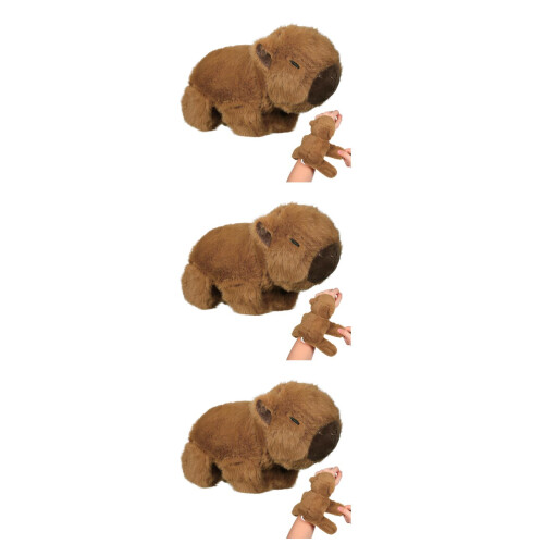 3St Plush Slap Bracelet Chocolade Dieren Huggers