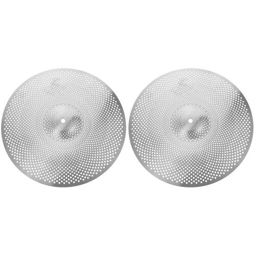 2Pcs Alloy Drum Cymbals Silver Color for Drum Set Accessory Pack