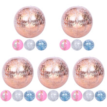 20Pcs PVC Inflatable Clear Glitter Beach Balls Summer Party Toys