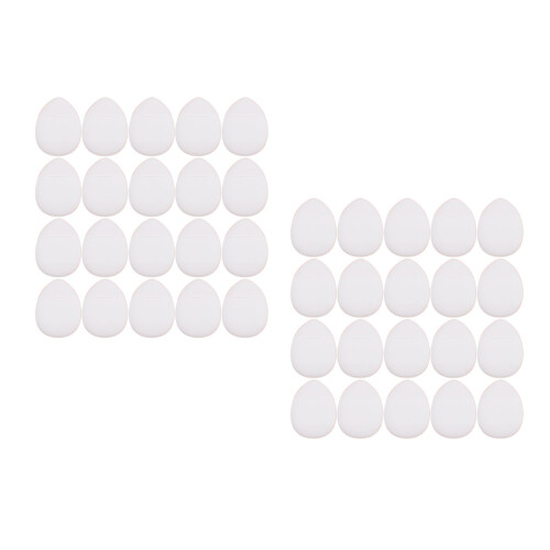 40Pcs White Beauty Powder Puff Compact Size for Precise Face Makeup