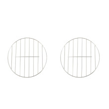2Pcs Stainless Steel Steamed Rack Silver Heat Insulation Cooking Stand