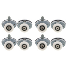 8Pcs Shower Door Roller Wheels Stainless Steel Pa Plastic for Home Use