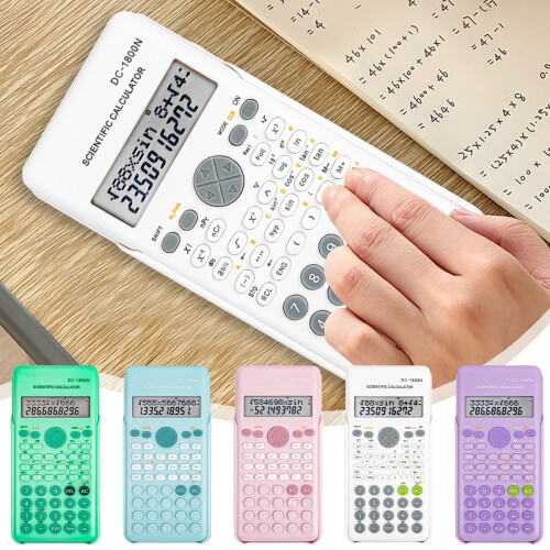 Professional Scientific Calculator - 240 Function 2-Line Display Desktop Math Device for Engineering and Office Tasks