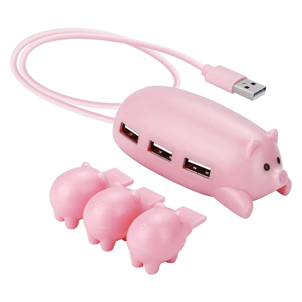 Cartoon 3 Port Usb 2.0 Hub Splitter For Laptop Usb Hub 2.0 Keyboard Adapter Portable Extender Gadget 9329345346002