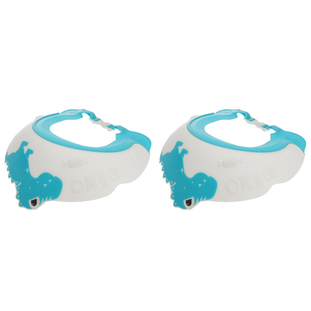 2Pcs Toddler Shower Caps Kids Hair Washing Shield Hat Protection Blue Vaguelly