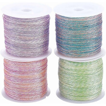 Glitter embroidery thread 0.4 mm 218 yards 4 rolls