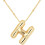 Gold Bubble Letter Necklace for Women – Initial Pendant 1