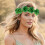 Irisches grünes Blumenstirnband für Damen 1