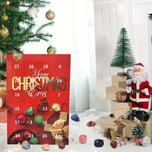 2025-ös kristály adventi naptár gyerekeknek – 24 napos természetes drágaköves visszaszámlálás csiszolt gyógyító kövekkel,