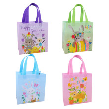 Confezione da 4 sacchetti pasquali, cestini per feste, porta caramelle pasquali, tessuto non tessuto, adatti per contenere uova e dolci.