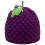 Gorro de invierno holgado de ganchillo con estampado de uvas estilo Y2K para mujer. 1