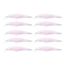 10Pcs Transparent Baits Blank Hard Baits 3D Unpainted Fishing Lure Bodies Wobblers