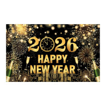 Feliz Nochevieja 2026. Grandes pancartas para fiestas de Nochevieja 2026. Garajes grandes para fiestas y fotografía.