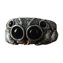 Anillo de araña de plata de ley 925 negra para mujer y hombre – Ajustable, minimalista, elegante, ideal como regalo y perfecto para el uso diario.