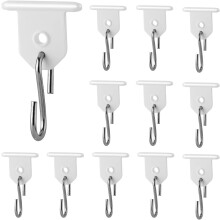 12 paia di supporti per luci da tendalino per camper, ganci a S per camper (plastica e metallo), compatibili con luci per camper, tende, tettoie,