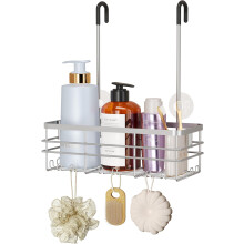 Douche-organizer - Douche-organizer zonder boren met haken, roestvrij en gemaakt van 304 roestvrij staal - (1 mandje)