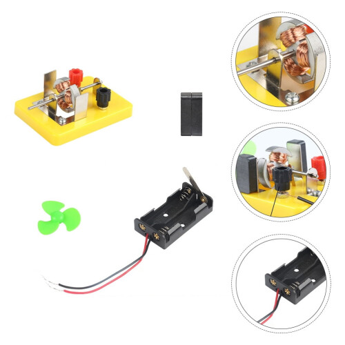 Mini DC Motor Kit for Educational Science Experiments, Assorted Color Plastic and Metal Parts for Projects