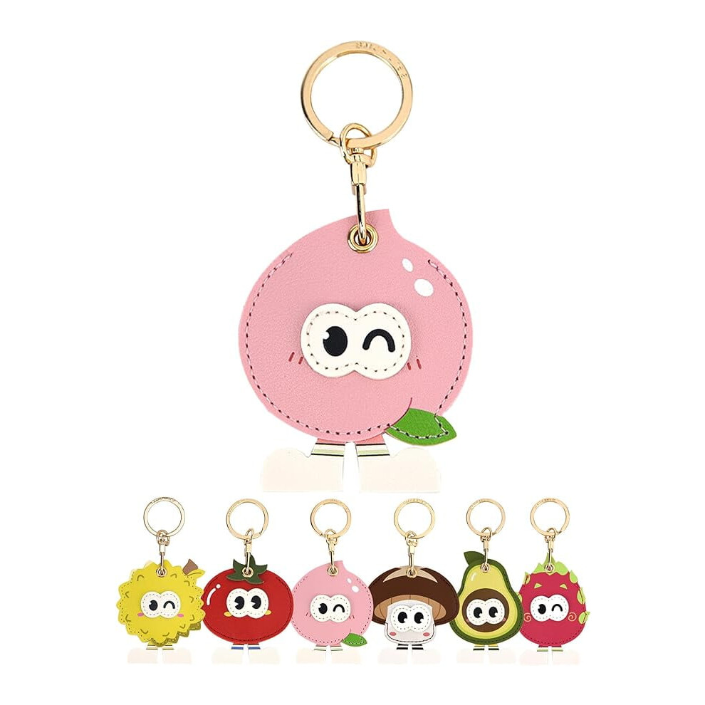 Leather Anti-Lost Keychain Casfor Airtags Tracker Holder, Anti-Drop Scratch Cute Keychain Airtag Holder For Men Women 9402001266644