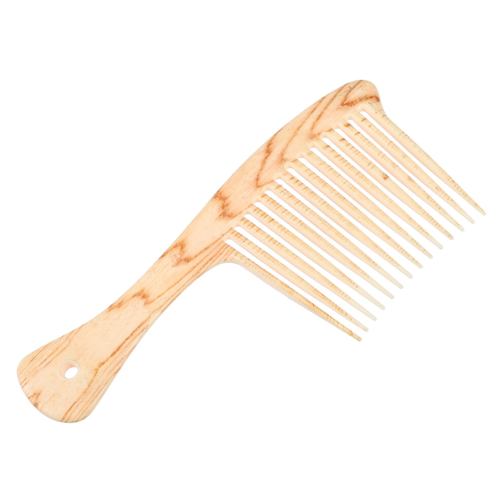 Wooden Wide-Tooth Comb for Detangling, Scalp Massage, and Styling Curly Hair Wet or Dry