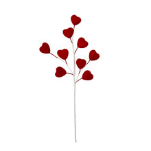 Cesta de flores artificiais em formato de coração para decoração de casa