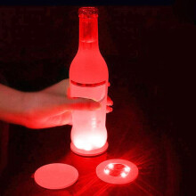 LED Coaster, Light Up Coaster LED Car Coasters Waterproof Acrylic Beer Cocktail Coasters for Parties Weddings Bar Christmas Home Pub