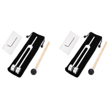 2 diapason da 128 Hz, diapason bioacustico ponderato per terapia, diapason acustico a cursore da 128 Hz