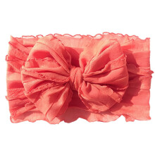 Diademas elásticas para bebé niña con lazos, cabello suave