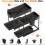 4-Pack Black 2-Tier Under Sink Organizer – Pull-Out Cabinet Storage with Hooks & Cups 1