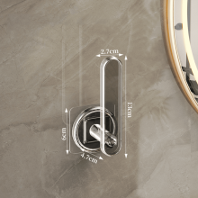 Clear L-Shaped Wall Hook Organizer – Transparent, No-Drill, Space-Saving for Ties, Headbands; Compatible with Smooth Walls