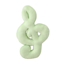 Soft Plush Treble Clef Shaped Pillow, Musical Note Design Decorative Cushion for Music Lovers, Home Decor and Office Use Green