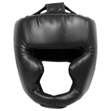 Full Face Boxing Headgear Adjustable Guard Karate Muay Thai Training Protection Boxing Headgear Adult Black