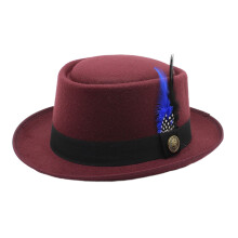 Fedorahatt Ullfilthatt Vintagehatt Panamahatter for menn og kvinner Fargerike Jazz-hatt Topphatt