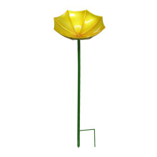 Bird Drinker Bee Feeder Stake Bee Water Bowl Bird Bath Stand for Courtyard Patio Yellow